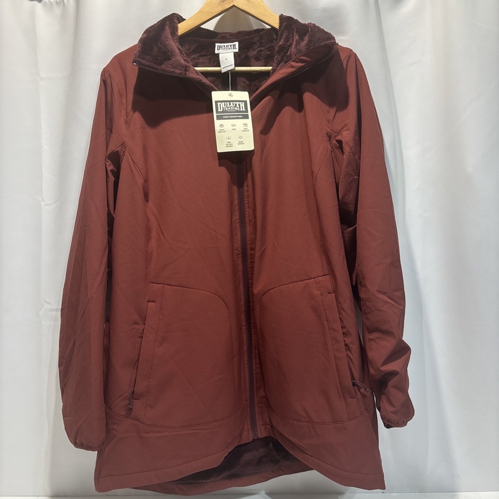 NWT Duluth Trading Company Frostmite Parka Berry Smoothie Womens Sz Large
